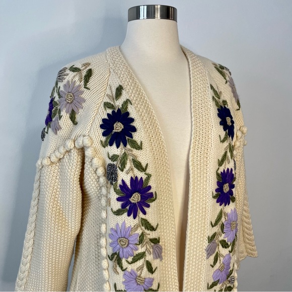 Line Markvardsen Vintage Embroidered Cardigan Sweater - Picture 13 of 13